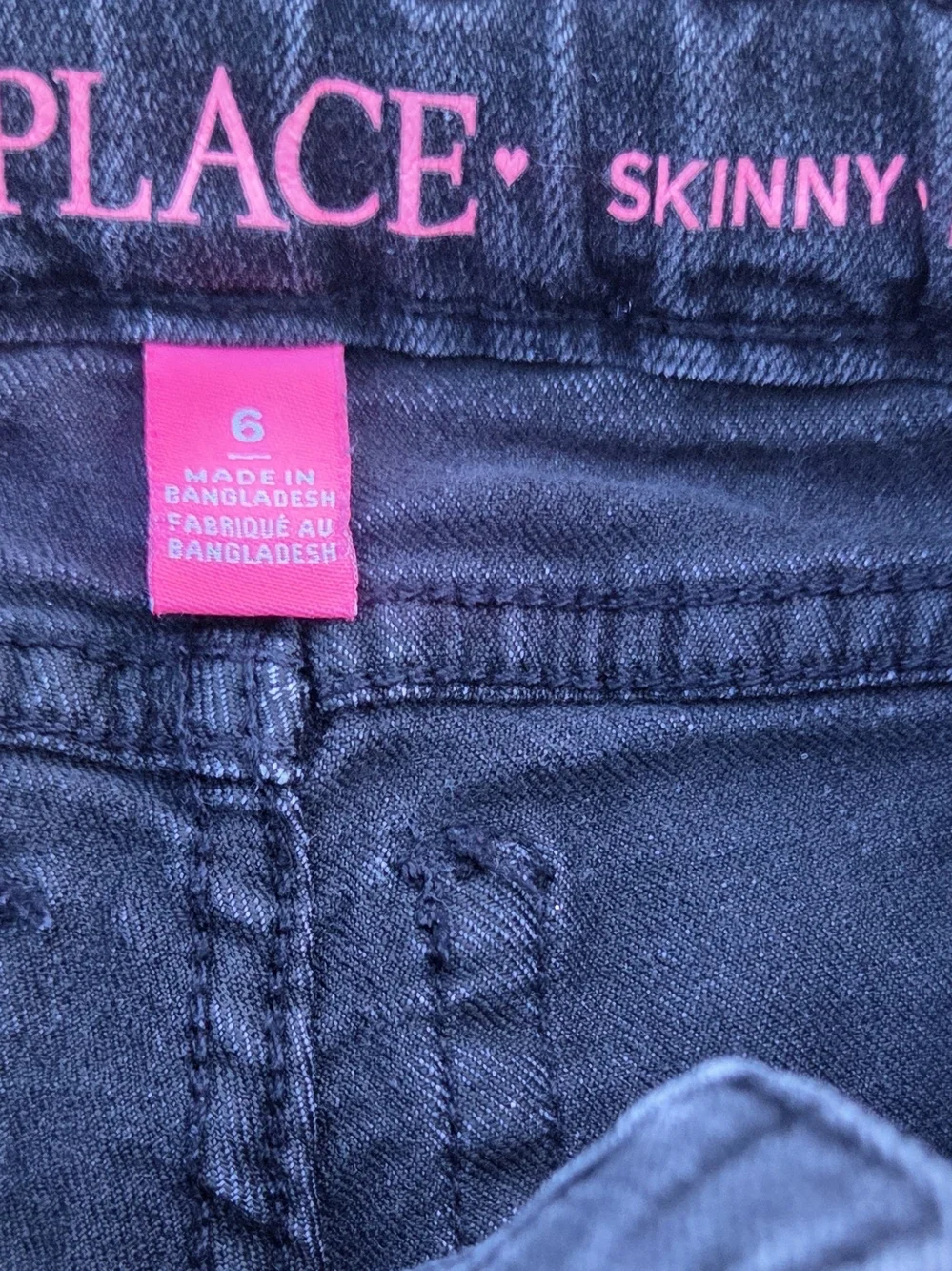 The Children's Place Girls' Black Denim Skinny Jeans